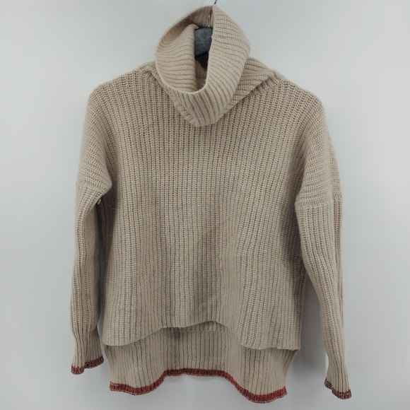 rag & bone cashmere cowlneck oversized sweater Cream XXS - Picture 3 of 5